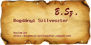Bogdányi Szilveszter névjegykártya